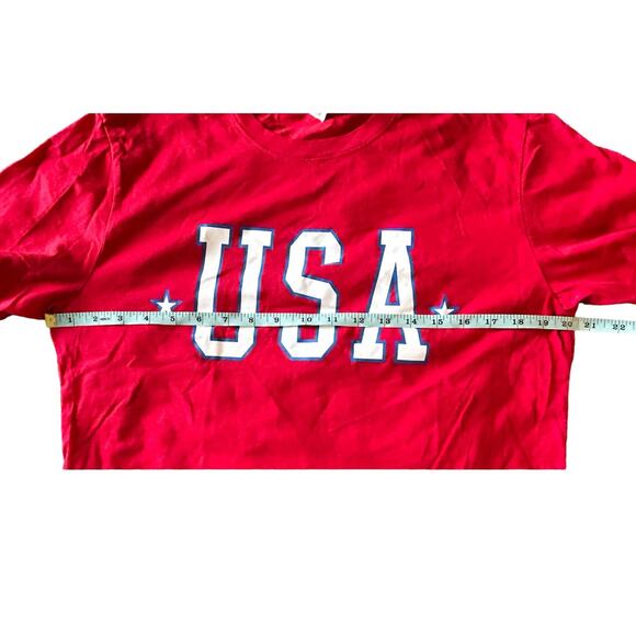 Spirit of America Red USA Short Sleeve T-Shirt Womens Size M - Picture 4 of 6